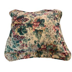 Laura Ashley Fruit Rubens Blouson Throw Pillow Corded Edge Cottage-core Chic